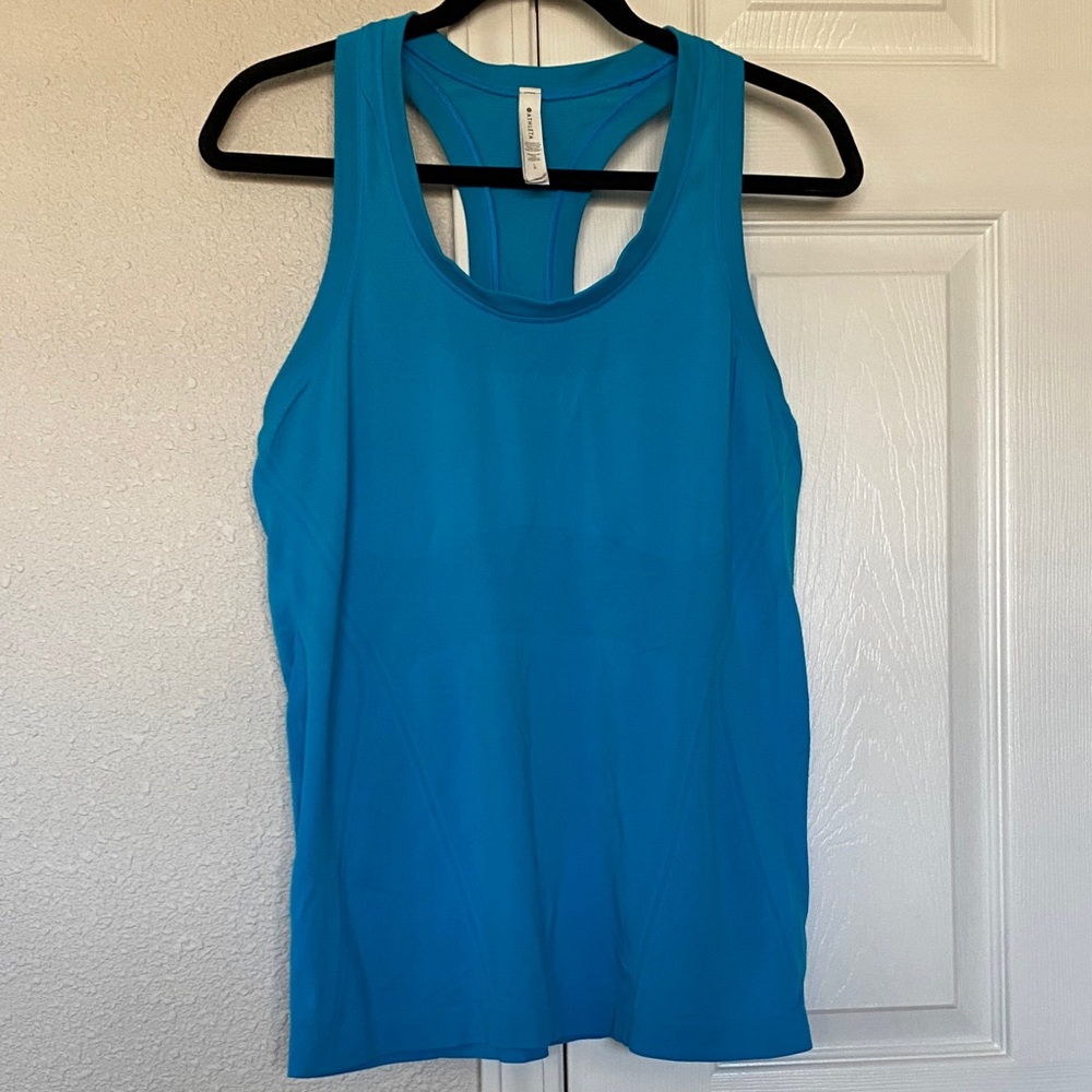 Athleta Vibrant Blue Racerback Tank Top
